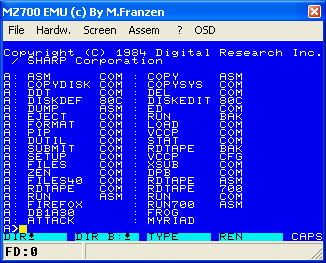 SUC 40 column CP/M version for the MZ-700