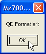Message: QD is formatted