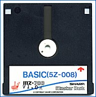 The original quick disk volume MZ-5Z008 ( side A , version 1.0A for the MZ-700 )
