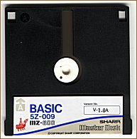 The original quick disk volume MZ-5Z009 ( side A , version 1.0A for the MZ-800 )