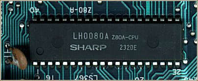 The CPU LH0080A ( Z80 ) of the MZ-700