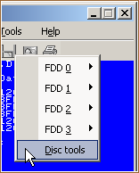 or start the disk tools from the disk button in the toolbar
