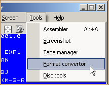 Invoke the format converter
