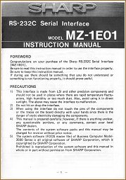 MZ-1E01 Instruction Manual