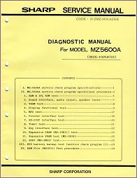 Service Manual MZ-5600A Diagnostic Manual