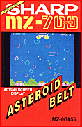 The original cover of the game ASTEROID BELT