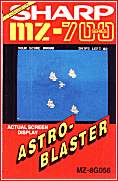 The original cover of the game ASTRO-BLASTER