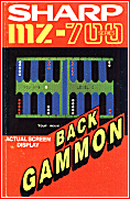 The original cover of the game Backgammon