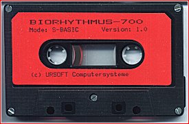 The original tape volume of the program BIO-700