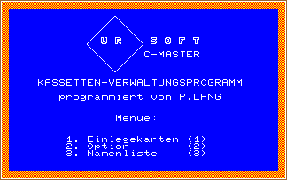 The intro screen of C-Master