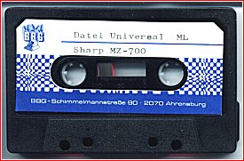 The original tape volume of Datei Universal