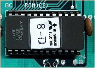 The CG-ROM  chip of the MZ-700