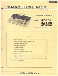 MZ-700 Service Manual