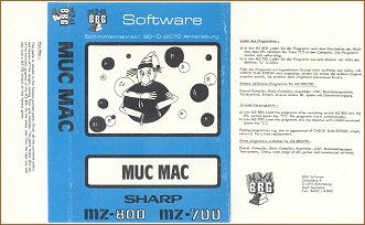 The original cover of the game MUC MAC