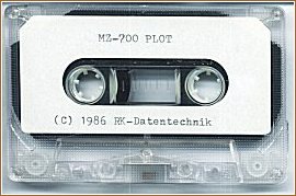 The original tape volume of MZ-700 Plot