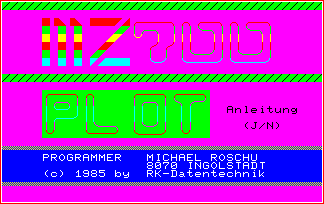 Screenshot of the intro of the MZ-700 Plot