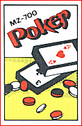 The original cover of the game MZ-700 POKER