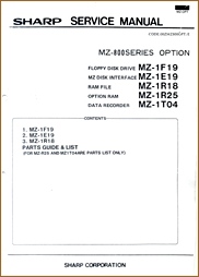 Service Manual ( MZ-1F19, MZ-1E19, MZ-1R18, MZ-1R25, MZ-1T04 )