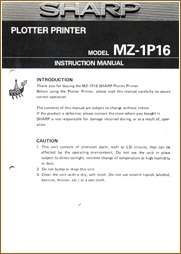 MZ-1P16 Instruction Manual