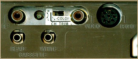 Operating elements at the rear of the MZ-800