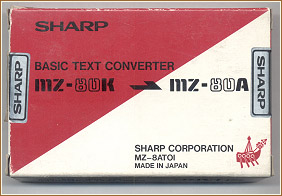 The original box of the MZ-80K/MZ-80A Basic Text Converter