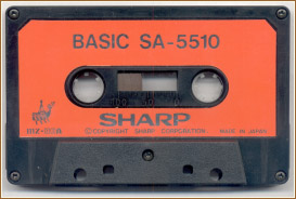 The original volume of the Tape Basic SA-5510