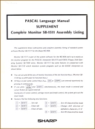 Pascal Language Supplement Complete SB-1511 Assembly Listing