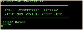 SHARP Tape Basic SB-5510
