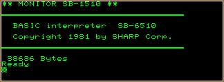 SHARP SB-6510 Disk Basic