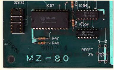 How to fit a RESET switch to the MZ-80K