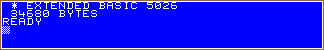 Initial screen of the Basic 5026